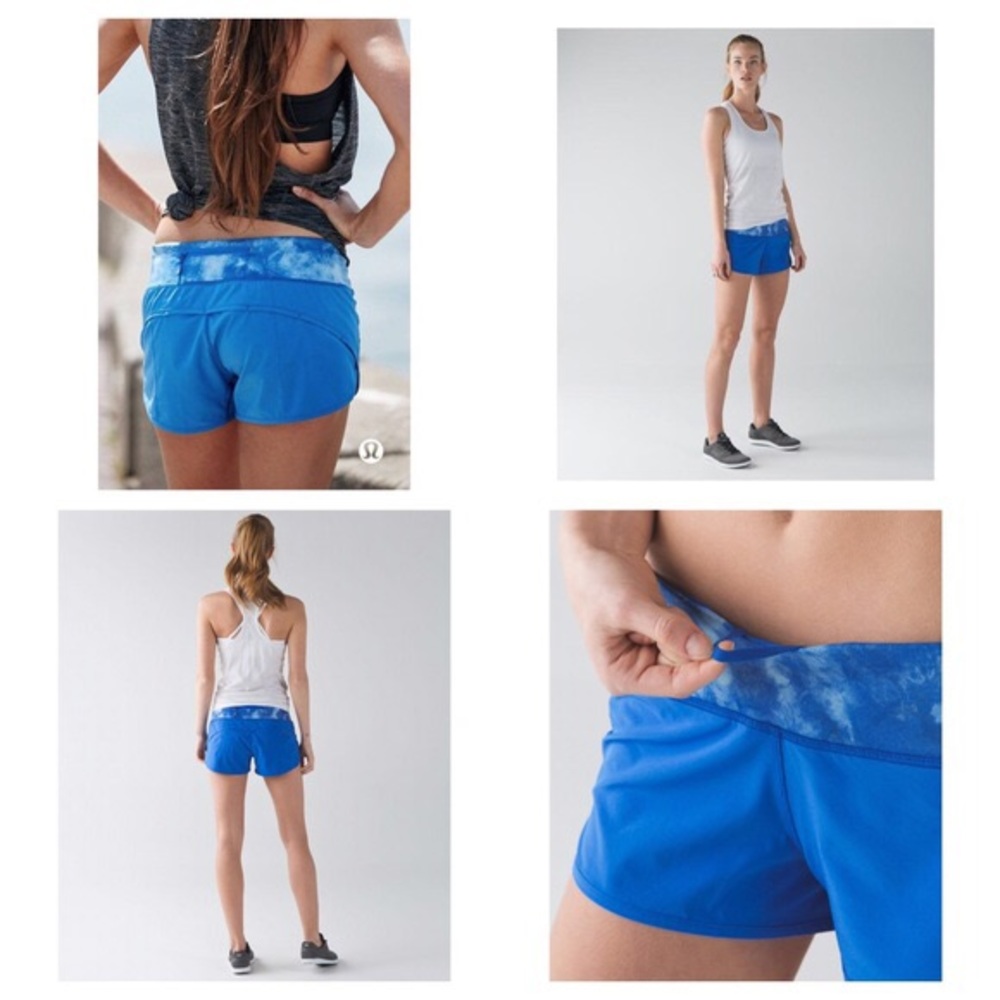 Lulu Lemon blue groove shorts